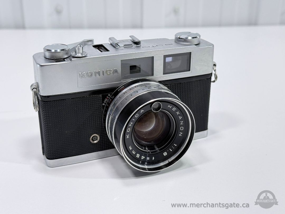 Konica Auto S2 Rangefinder Film Camera Hexanon 45mm F18 Lens Vintage 35mm Japan