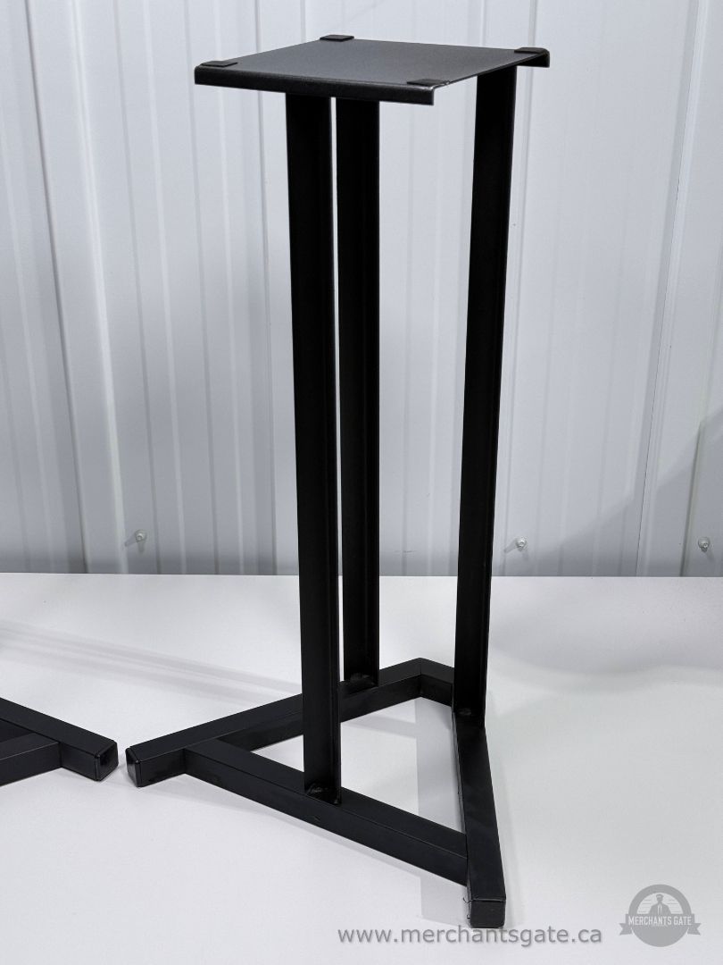 Atlantis Metal Speaker Stands Vintage 1990s Pair Black Audio Speaker Stands