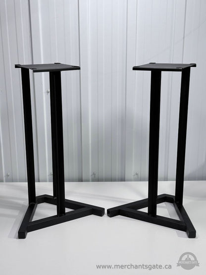Atlantis Metal Speaker Stands Vintage 1990s Pair Black Audio Speaker Stands