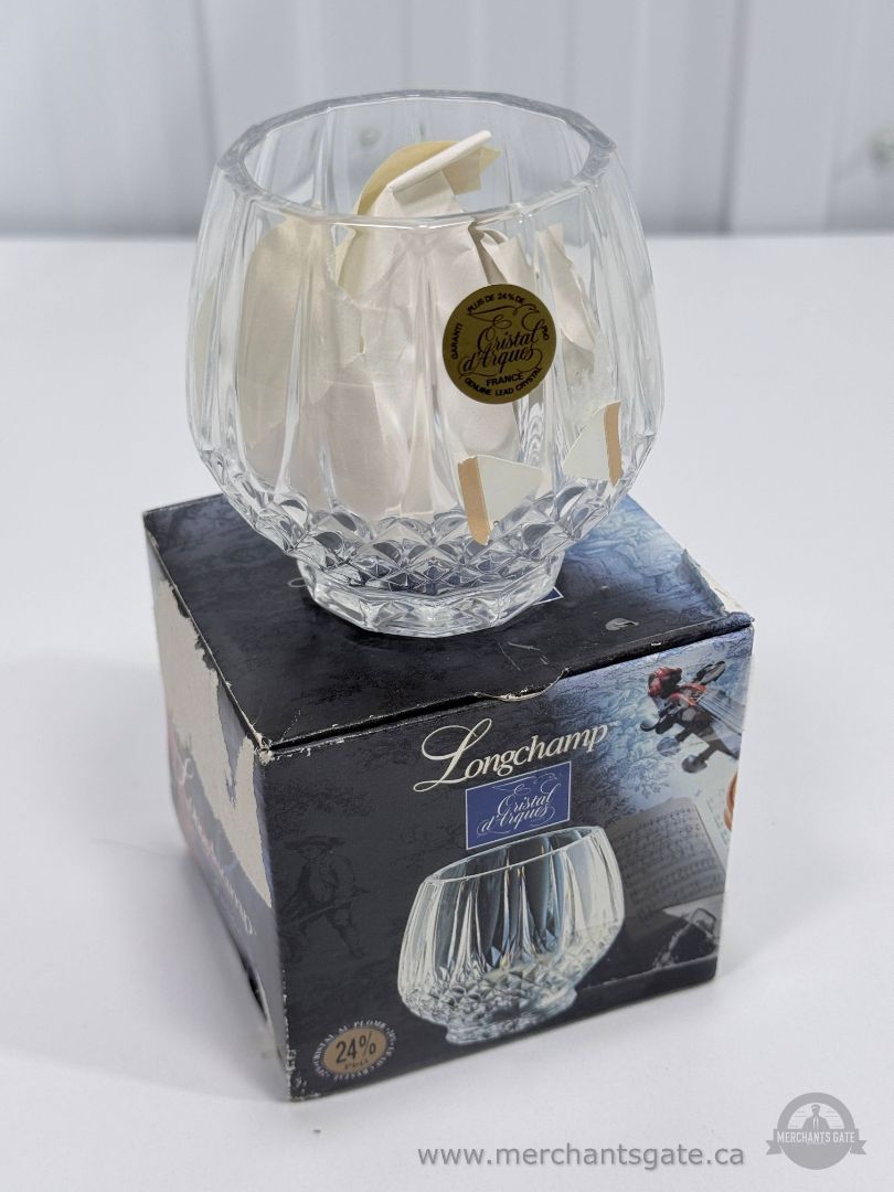 Cristal d Arques Longchamp Lead Crystal Votive Candle Holder Made in France with Box