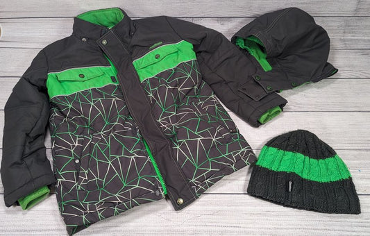 OshKosh B'Gosh Size 8 Youth Winter Coat + Hoodie + Hat