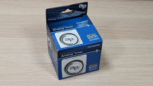 Hydrofarm TM01015D Dual Outlet Grounded Analog Timer in Box