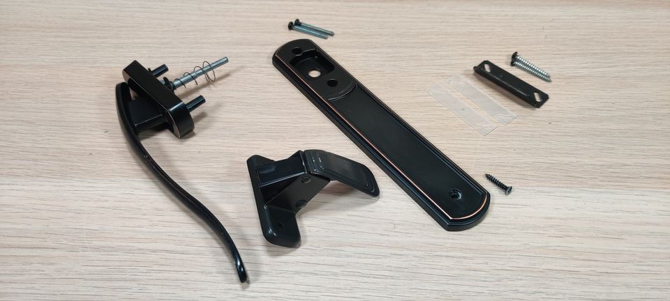 Ideal Security Rubbed Bronze DX Pull Handle Set / Complete