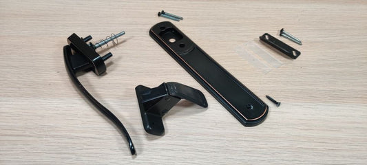 Ideal Security Rubbed Bronze DX Pull Handle Set / Complete