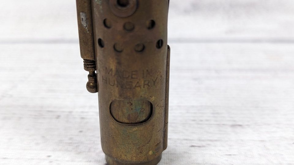 Antique Neverfail Brass WW1 Trench Lighter - Made in Hungary