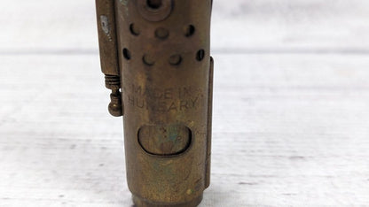 Antique Neverfail Brass WW1 Trench Lighter - Made in Hungary