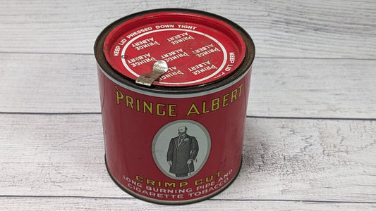 Vintage Prince Albert Crimp Cut Tin with Lid