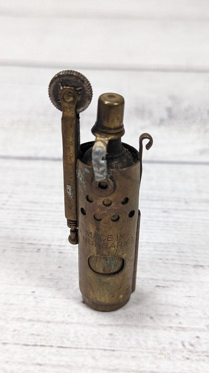 Antique Neverfail Brass WW1 Trench Lighter - Made in Hungary
