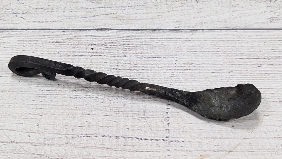 Hand Forged Viking Medieval Iron Spoon 7"