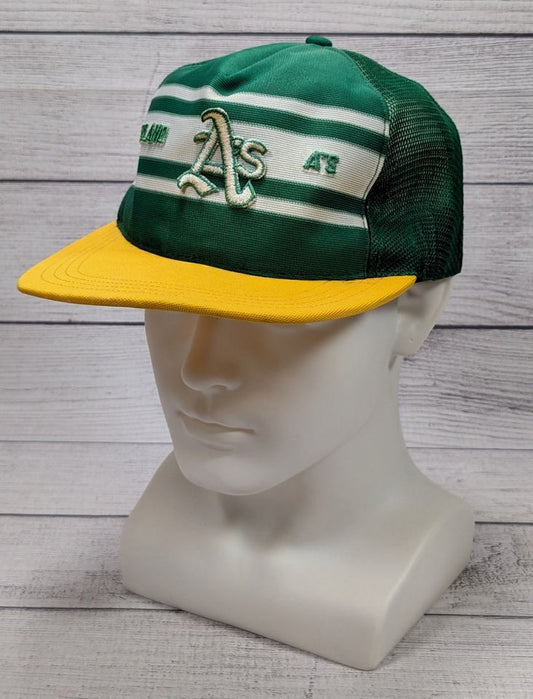Vintage Oakland Athletics A’s MLB Par Cap Trucker Mesh Snapback Hat
