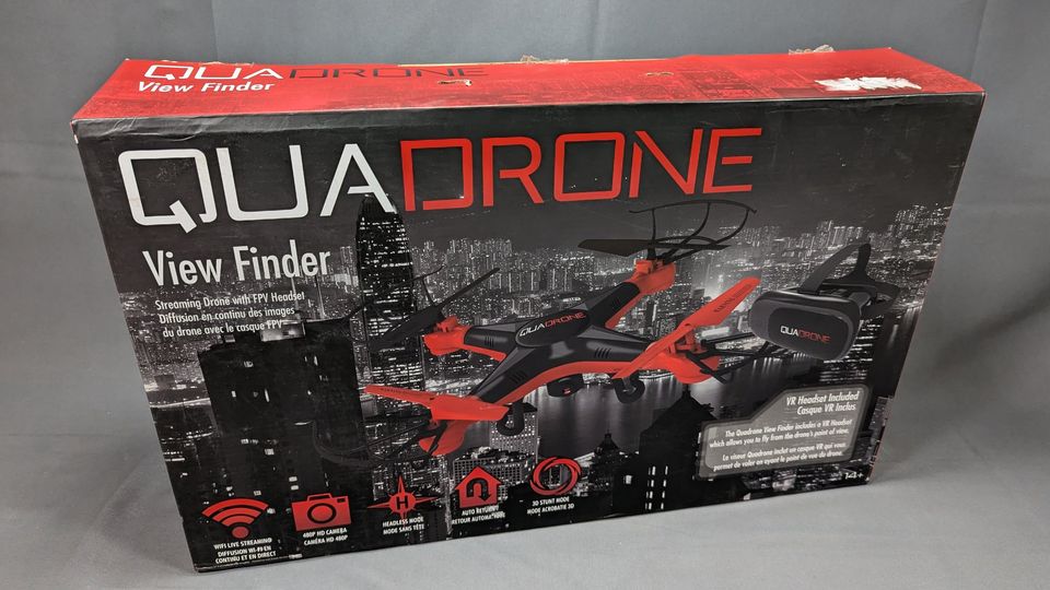 New! Open Box Quadrone Maximum 720p Camera 13" Drone in Box!