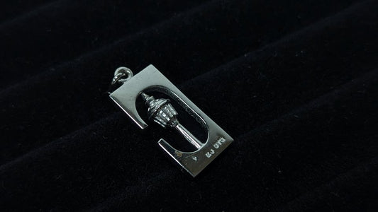 Vintage Mod .925 Sterling Silver Calgary Tower Charm Pendant / 1" Tall