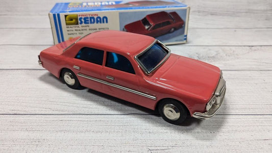 Voiture Red Mercedes Benz Sedan Tin Metal Friction Car MF-254