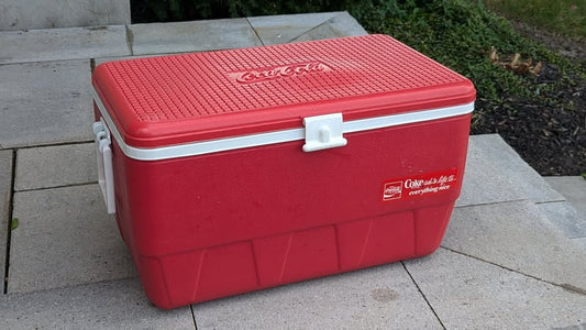 Vintage Rare Coca Cola Adds Life to Everything Nice Red Cooler