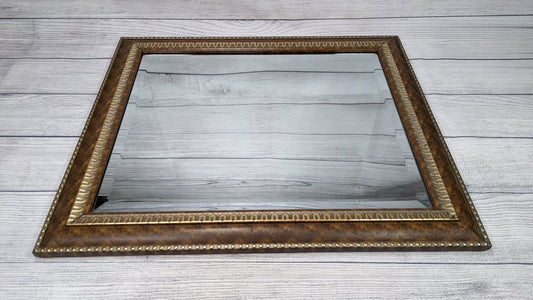*Vintage* Beveled Glass Mirror / Heavy / 24" x 20"