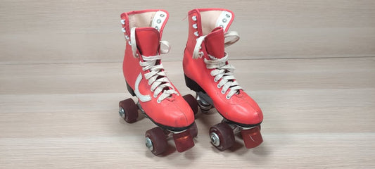 Vintage Red Leather Seiko Rollerskates Roller Skates - Size 37 (Size 7)