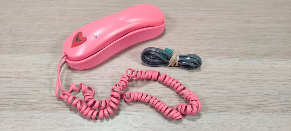 *Vintage* Pink Heart Analog Telephone / Tested!