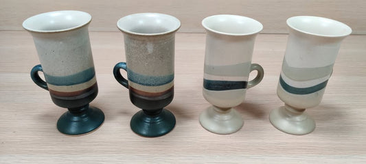 Set/4 *Vintage* Otagiri Irish Cream Stoneware Mugs