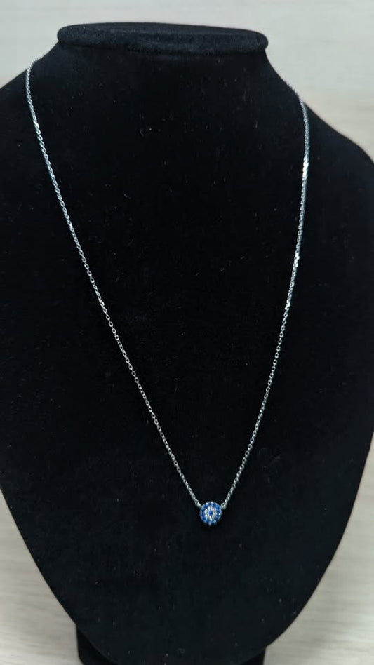 925 Sterling Silver Rolo Necklace with Small Pendant
