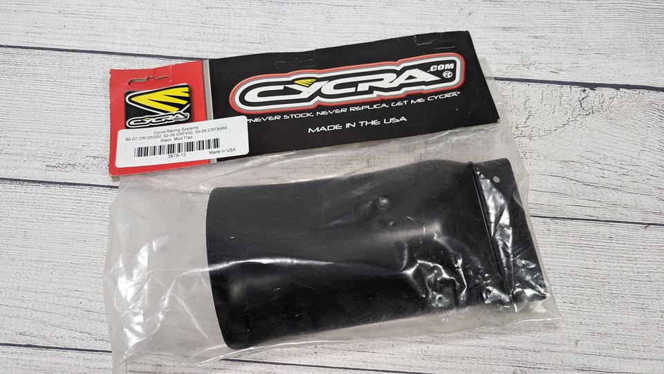 New! Cycra 1CYC-3878-12 Black Plastic Motorcycle Mud Flap