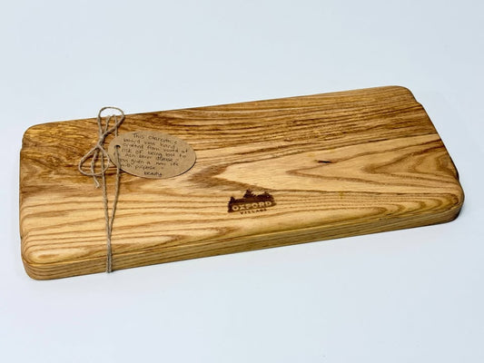 Oxford Village Charcuterie Board Solid Ash Wood Handmade Serving Tray Cutting Board