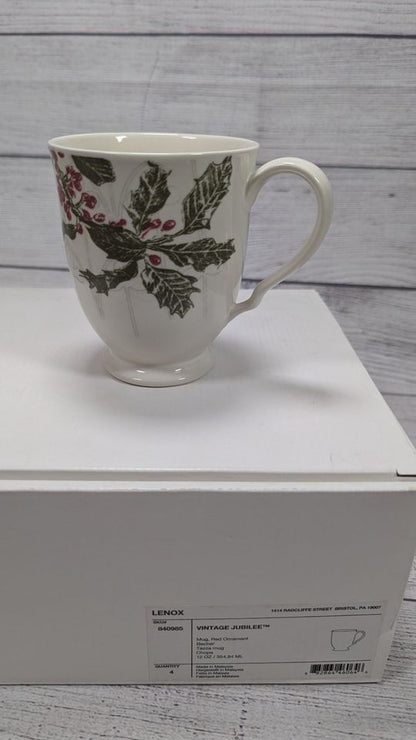 New! LENOX American by Design Jubilee Alice Drew Set of 4 Christmas Mugs