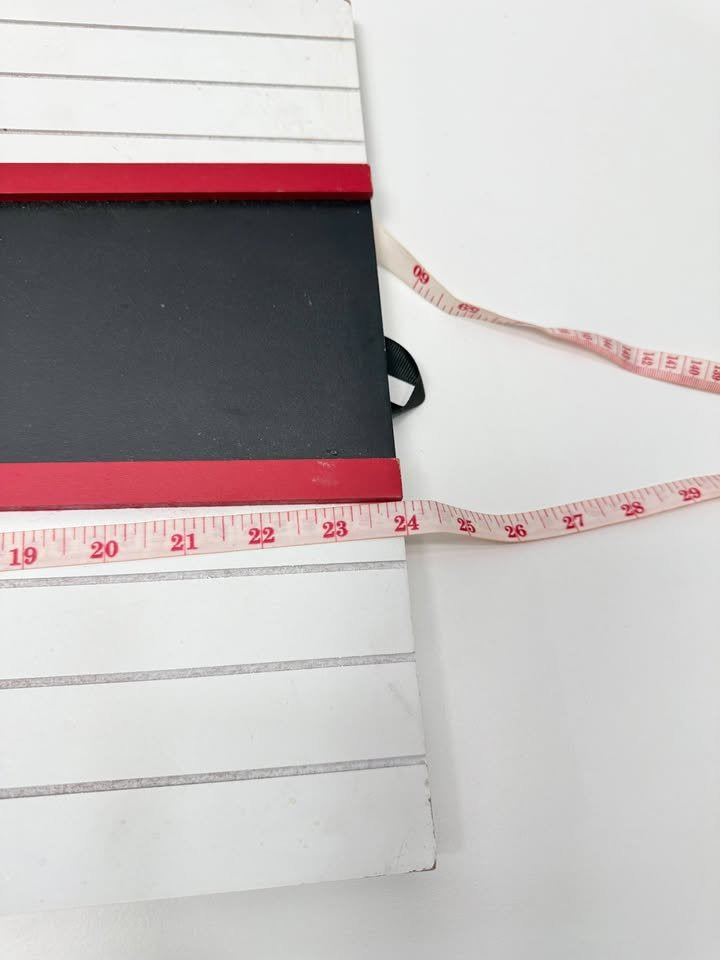 Rustic Christmas Countdown Barn Sign with Wreath and Chalkboard