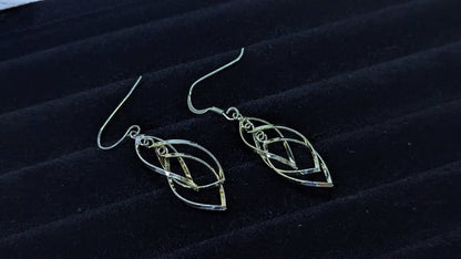 Sterling Silver .925 Twisted Helixes Hook Earrings