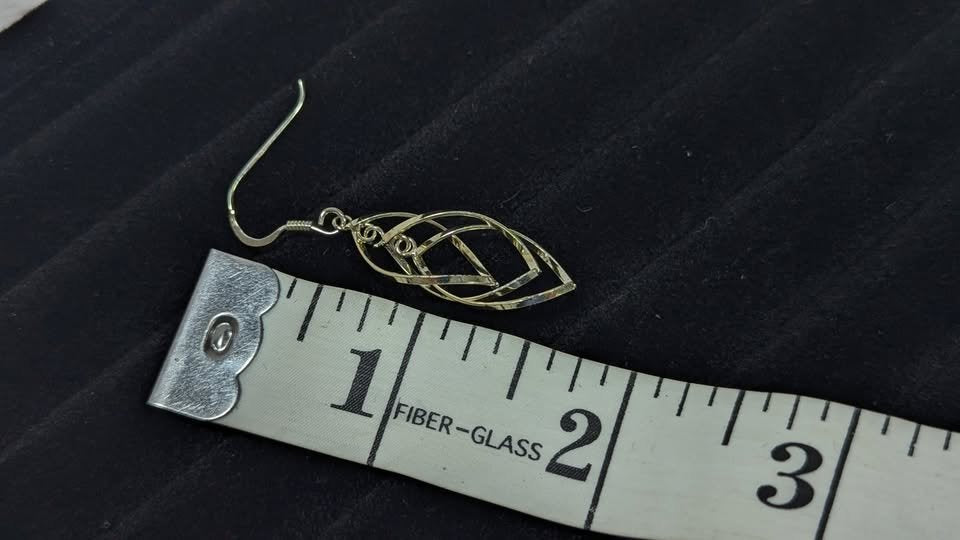 Sterling Silver .925 Twisted Helixes Hook Earrings