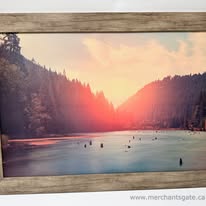 Large Framed Landscape Wall Art Print Wood Frame