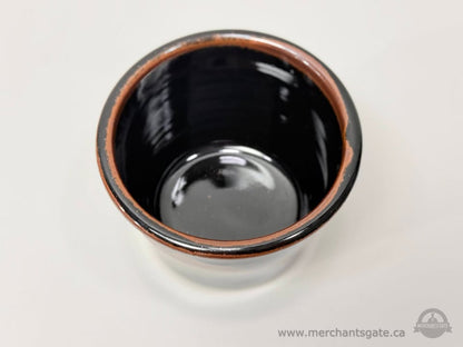 Handmade Studio Pottery Ceramic Planter Cup Gray Glaze Signed Base