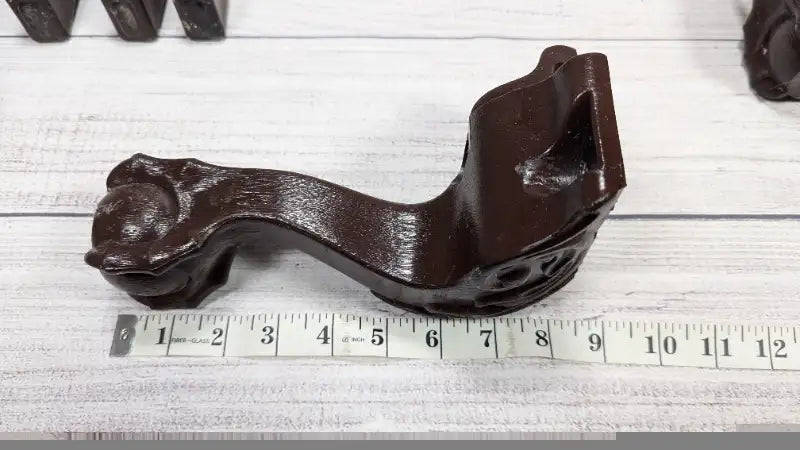 Set of 8 Brown Chair Legs / Heavy Plastic / Claw Foot