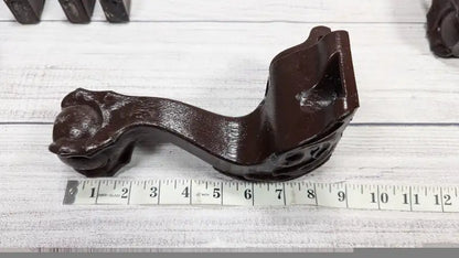 Set of 8 Brown Chair Legs / Heavy Plastic / Claw Foot