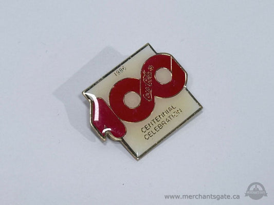 Coca Cola Centennial Celebration Pin 1886 to 1986 Enamel Collectible Lapel Pin
