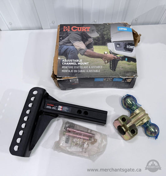 New CURT Adjustable Channel Mount Trailer Hitch Kit 45900 Dual Ball 14,000 lb
