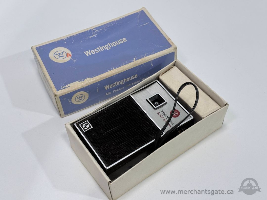 Westinghouse Vintage AM Pocket Portable Radio Solid State with Original Box