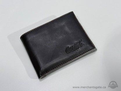 Coca Cola Brown Leather Wallet Bifold Coca Cola Branded Promo Wallet
