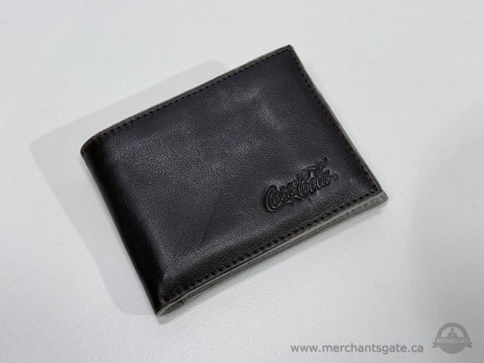 Coca Cola Brown Leather Wallet Bifold Coca Cola Branded Promo Wallet