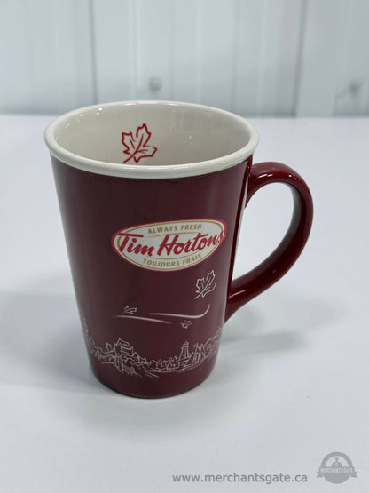 Tim Hortons Limited Edition Ceramic Coffee Mug Red Maple Leaf Design 2010