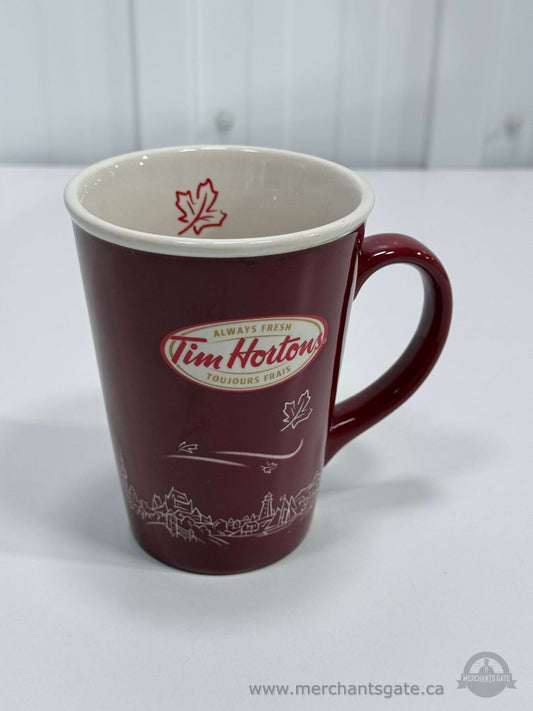 Tim Hortons Limited Edition Ceramic Coffee Mug Red Maple Leaf Design 2010