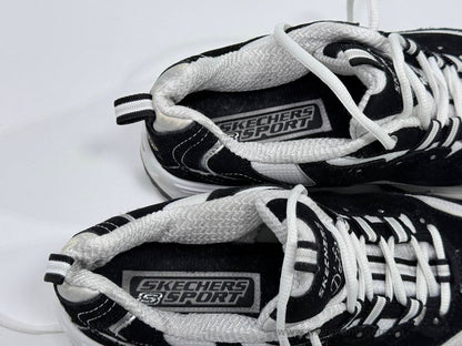 Skechers Sport D Lites Black and White Running Shoes Womens Size 8.5