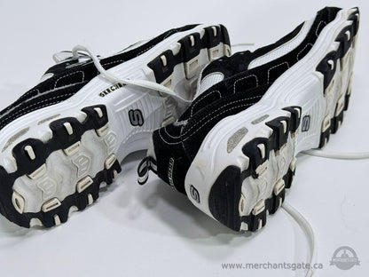 Skechers Sport D Lites Black and White Running Shoes Womens Size 8.5