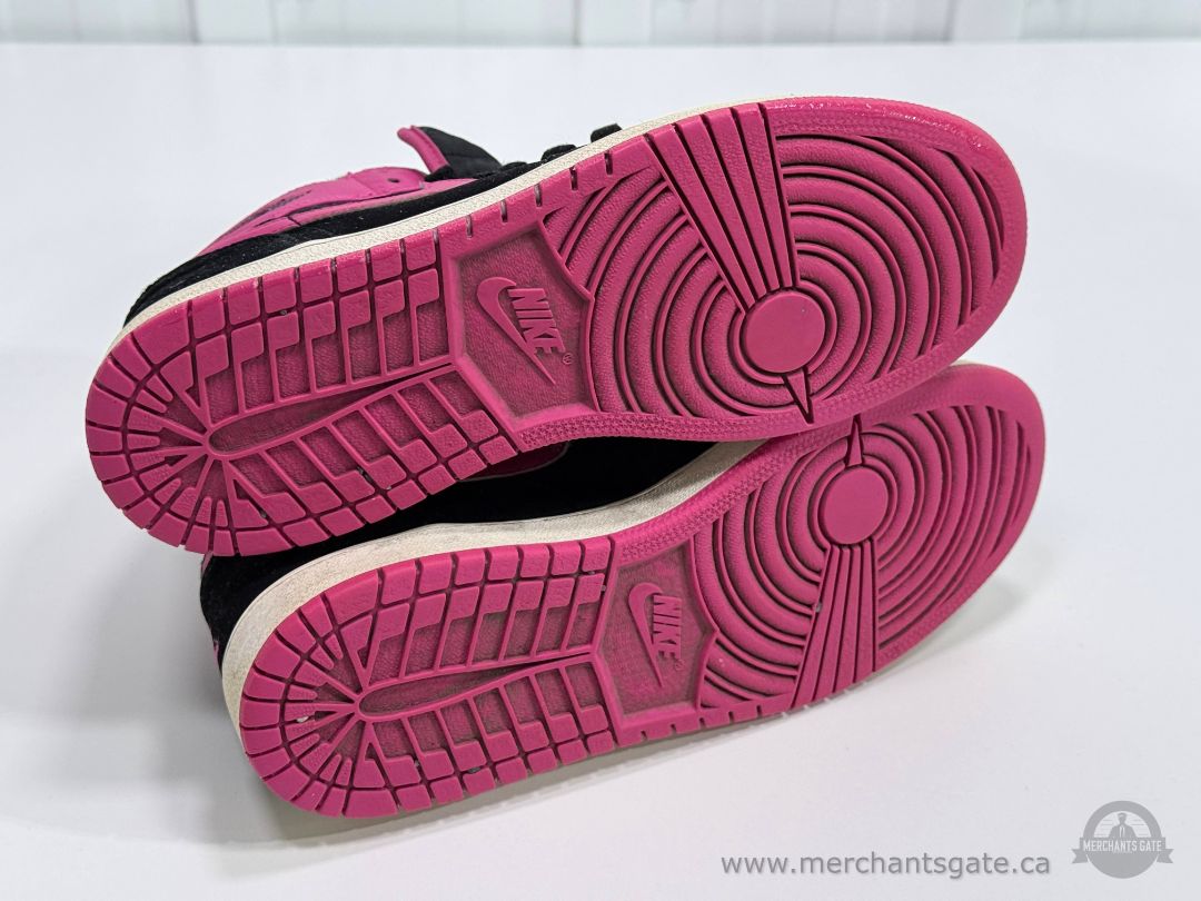 Air Jordan 1 Mid GS Black Pink 2016 Retro Youth 6Y 332148-008