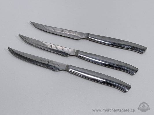 J A Henckels International Stainless Steel Serrated Steak Knives Set of 3