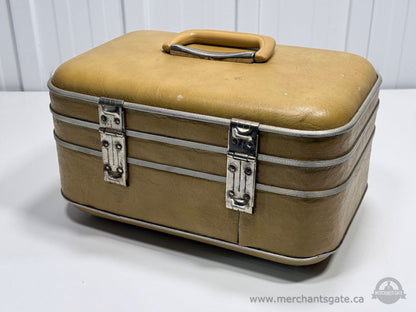 Vintage Carson Train Case Hard Shell Makeup Cosmetic Travel Case
