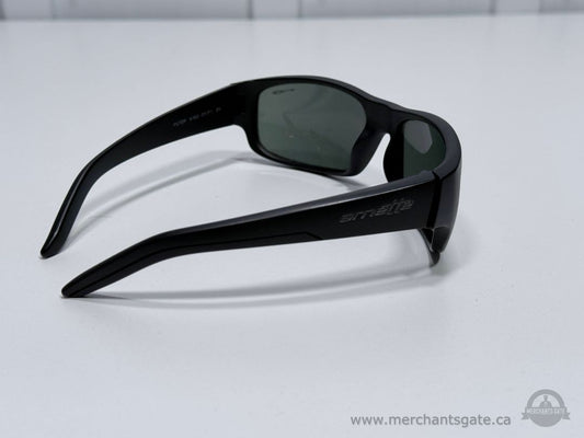 Arnette Black Sunglasses Made in Italy Sport Wrap Frame Dark Lenses
