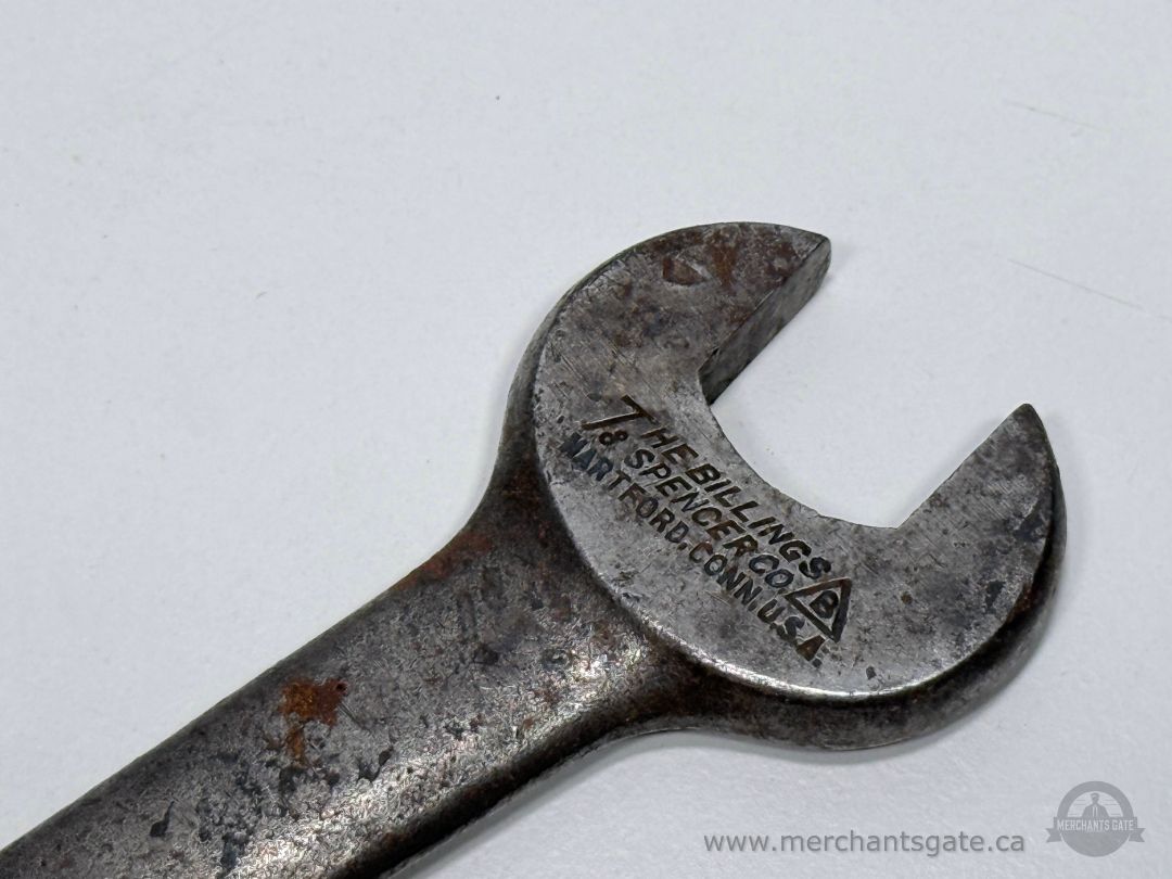 Vintage Billings & Spencer 7/8" x 11/20" Open End Wrench Hartford Conn USA