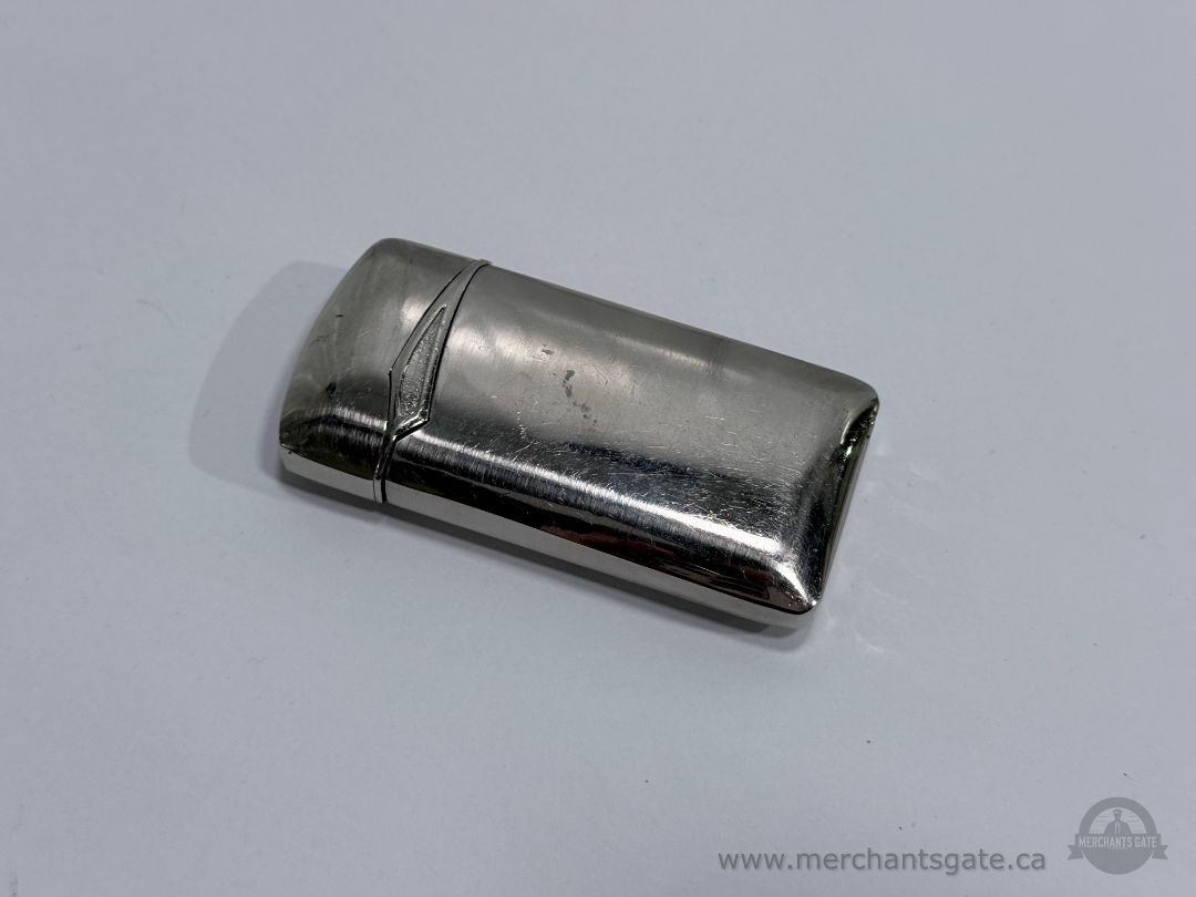 Versace Metal Butane Lighter Silver Tone Made in Italy Luxury Pocket Lighter