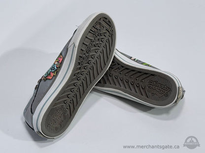 Ed Hardy Womens Leather Slip On Sneakers Tattoo Graphic Low Top Shoes Size 8