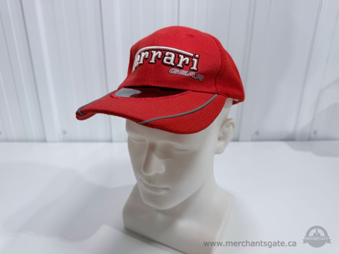 Ferrari Gear Red Baseball Cap Adjustable Strap Official Ferrari Hat